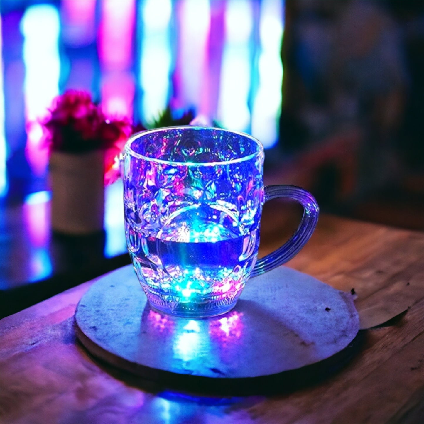 UK-0175  LED Cup Flash Lighting Seven Changing Lights Cup for Drink & Water Perfect for Halloween Decor Rainbow Color