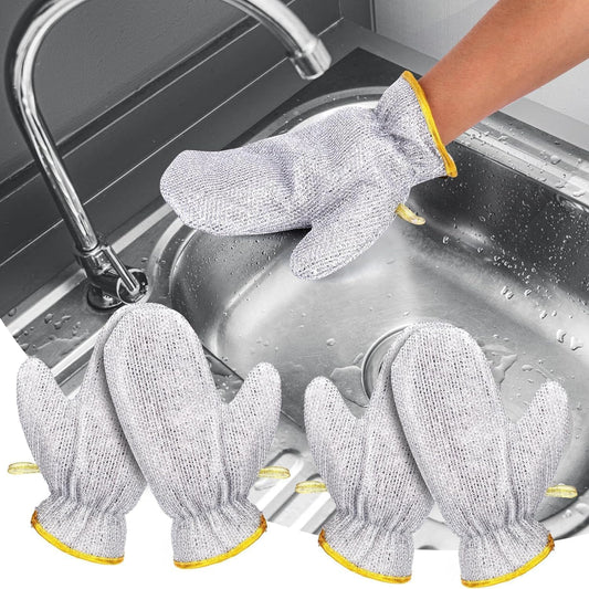UK-0850 Dishwashing Hand Gloves Non Scratch Wire, Waterproof Home Kitchen Utensils Cleaning Gloves for Washing Dish Easy Rinsing, Reusable Cleans Dishes Pots, Pans, Sinks(1pc)