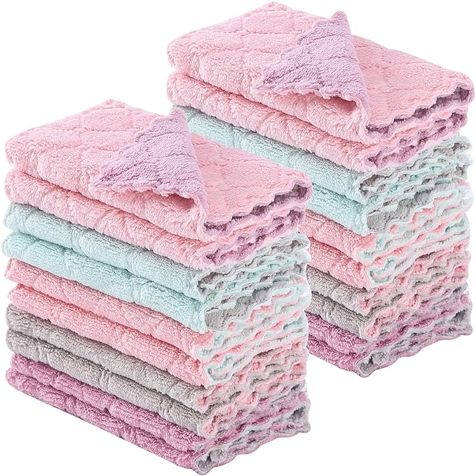 UK-0350 Microfibre Cleaning Clothes, Highly Absorbent, Very Soft, Multi-Purpose Wash Cloth for Kitchen