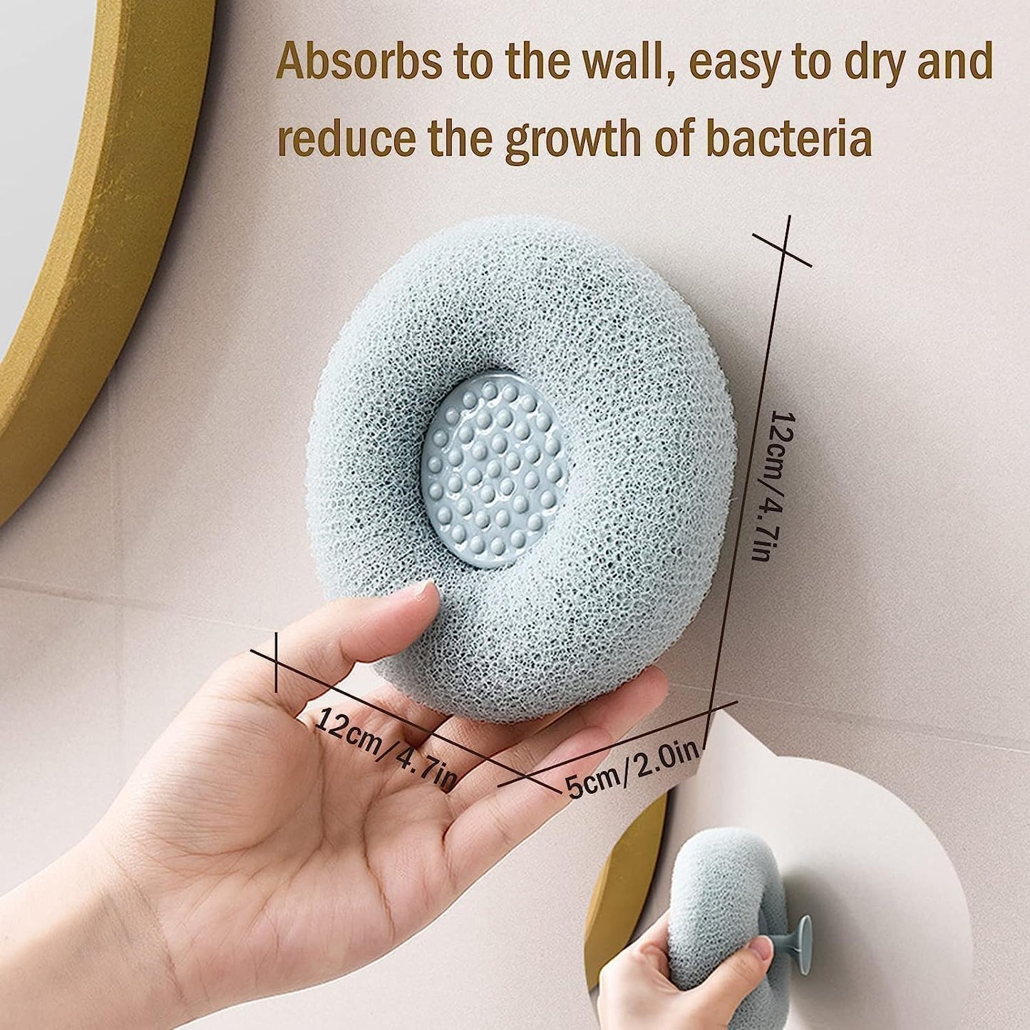 UK-0362  Loofah Bath Sponge Body Scrubber Mesh for Men Women Exfoliating Bath Sponge Cleaning Brush for Body