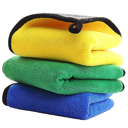 UK-0019 Microfiber Cloth for Car and Bike Cleaning | 40x30 cm | 600 GSM | Multipurpose Kitchen and Car Accessories | Ultra Absorbent Polishing and Detailing Cloth