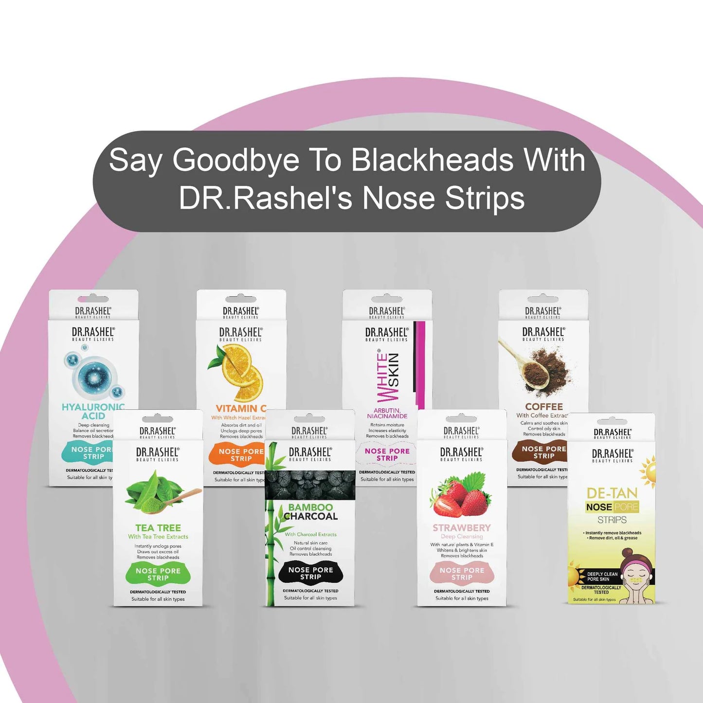 UK-0607 DR. RASHEL Bamboo Charcoal Nose Strips for Blackheads Removal (10 Strips)