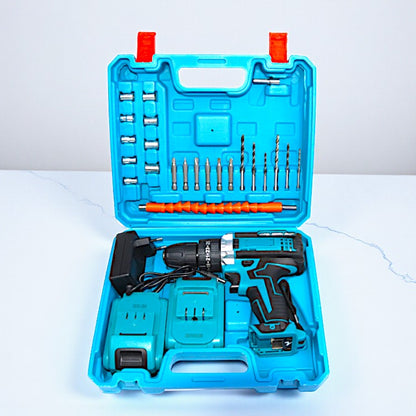 UK-1023 Cordless Drill Machine Kit, Drill with 2 Batteries, 2-Speed Electric , Compact Cordless Power Tool