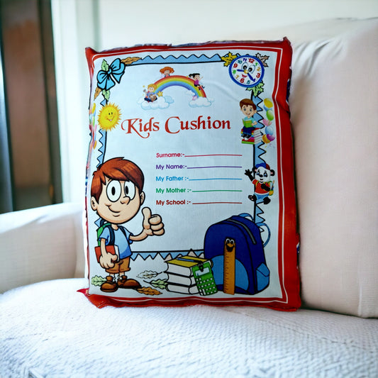 UK-0316 Creation Printed Velvet Learning Baby Pillow/Cushion/Toys/Soft Toys/Toddler Pillow/Kids Pillow for Baby Boy/Baby Girl Colour(Multi Color)