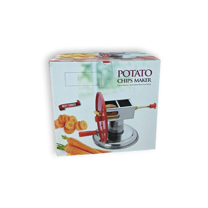 uk-0352  Potato Wafer/Chips Maker ll Potato Chips & Onion, Veggie or Fruit Manual Slicer with Finger Vegetable Peeler