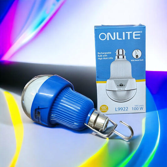 UK-0544 Onlite Branded Rechargeable L9922 Led Bulb with Long Lasting Battery Capacity Onlite AC/DC led Bulb Emergency on Light Bulb 100W 40-SMD Automatic Led Light Wall mountable Emergency led Bulb