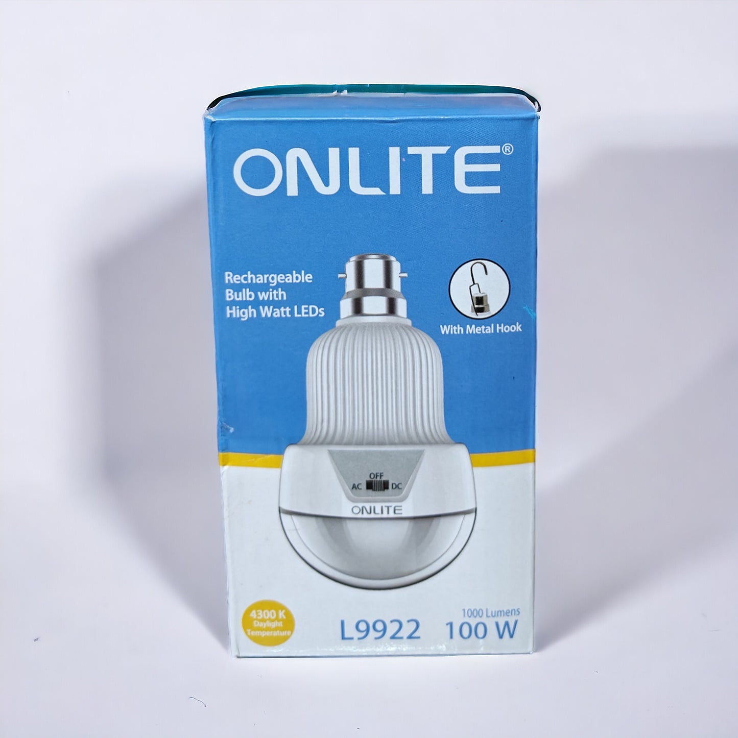 UK-0544 Onlite Branded Rechargeable L9922 Led Bulb with Long Lasting Battery Capacity Onlite AC/DC led Bulb Emergency on Light Bulb 100W 40-SMD Automatic Led Light Wall mountable Emergency led Bulb