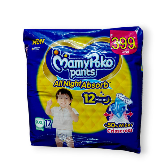 uk-0661 MamyPoko Pants Standard Diapers, Large (XXL), 17 Count, 15-25 kg