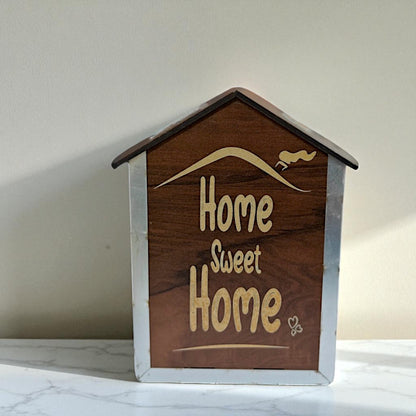 UK-0903 Wooden Money Saving Box for Kids & Adults, Money Bank, Savings Box, Coin Box, Piggy Bank, Smart Money Box, Wooden Coin Box, Money Saver, Piggy Bank with Numbers, Target 50000 Rupees