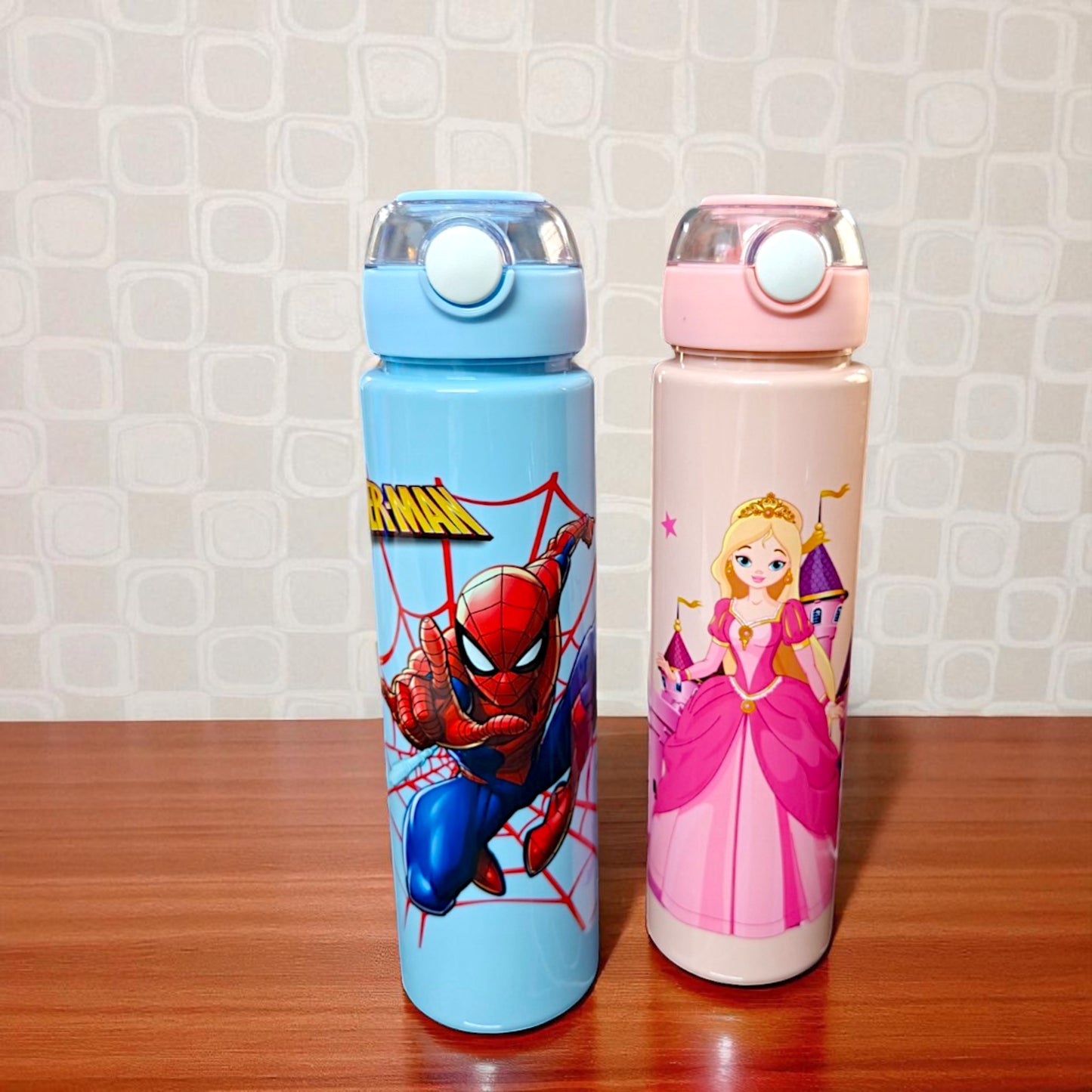 UK-0924 Cartoon Printed BPA Free  Kids Sipper  Water Bottle