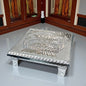 Antique Silver Kalash Design Chowki For All Purpose Bajot
