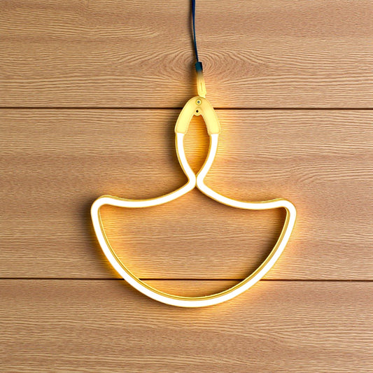 UK-1011 Diwali Diya Neon Sign Strip Lights, LED Strip Rope Lights for Home Party Supplies Decor Accessory | Signs for Diwali Room Indoor Outdoor Decoration Light