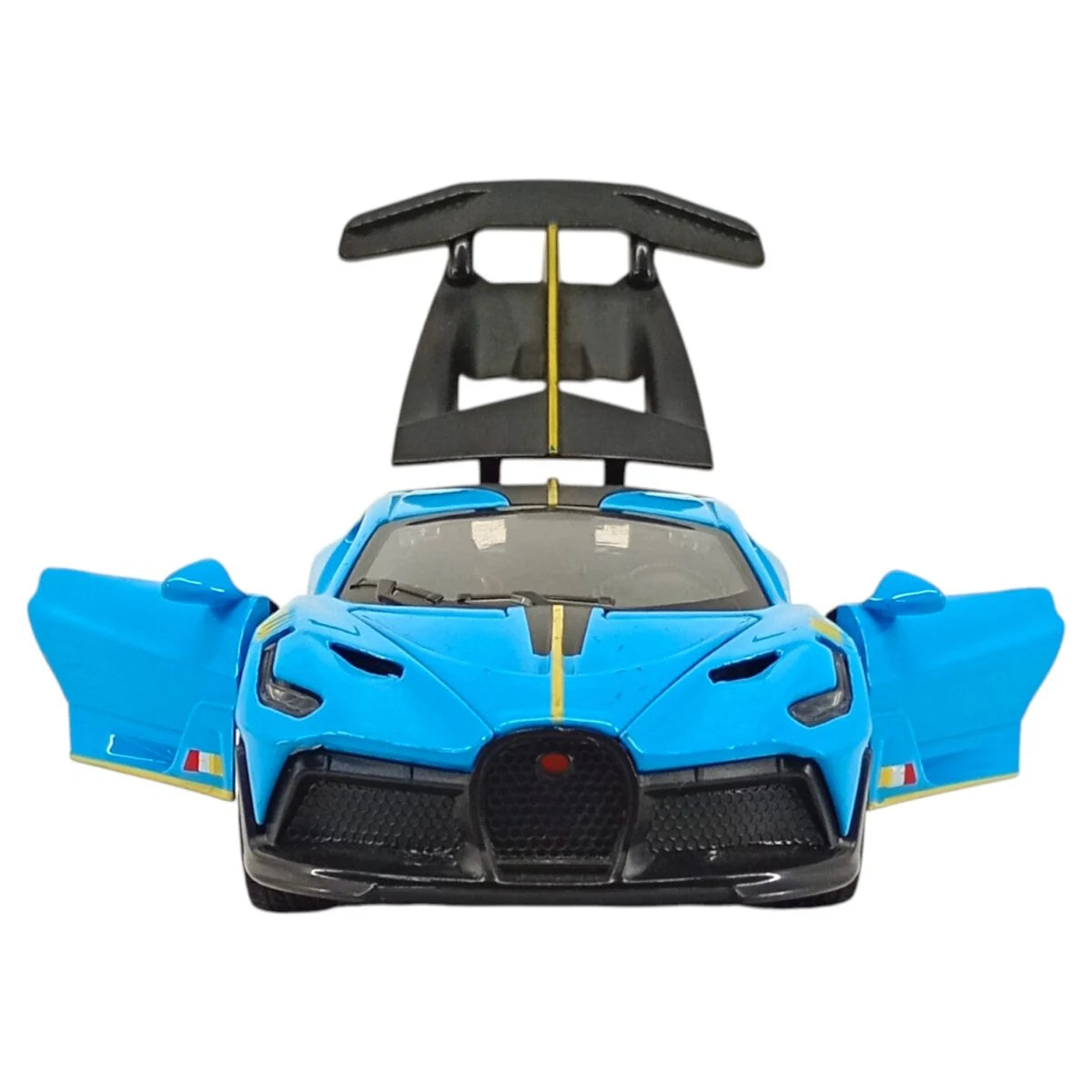 UK-1072 Bugatti Divo 1:32 Exclusive Alloy Metal Pull Back Die-cast Car Diecast Metal Pullback Toy car with Openable Doors & Light, Music Boys Gifts Toys for Kids