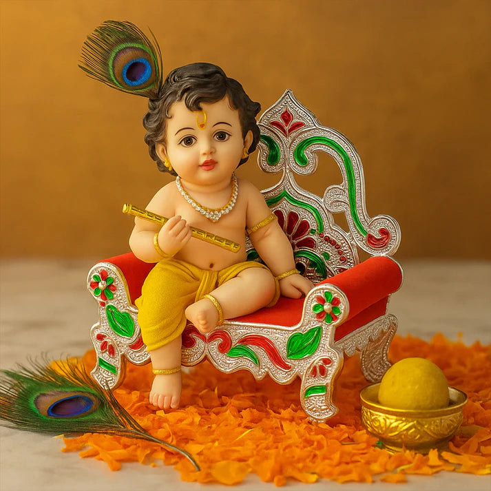 Decorative Singhasan For Laddu Gopal Krishna Ji Or Ganesha Idol