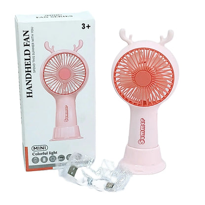 UK-0861 Reindeer Theme Baby Portable Mini Fan with Light