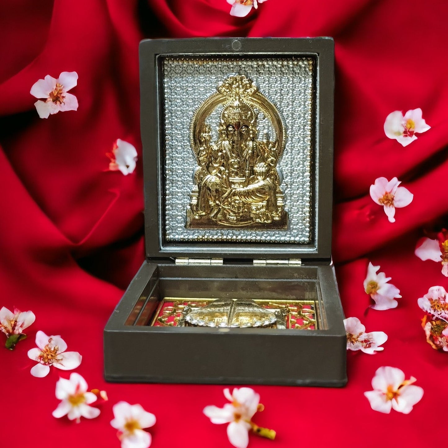 UK-0309 Blessing Lord  Small Puja Worship Box – Gold Plated      ( MIX GOD)