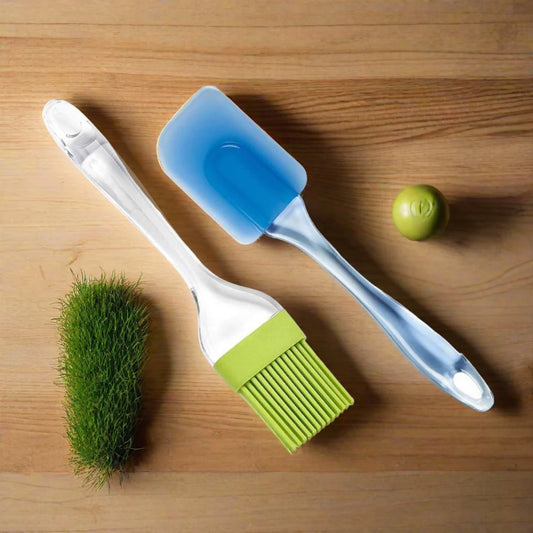 UK-0859 Silicone Spatula and Brush Set for Pastry, Cake Mixer, Decorating, Cooking, Baking, Silicone Spatula and Pastry Brush Set