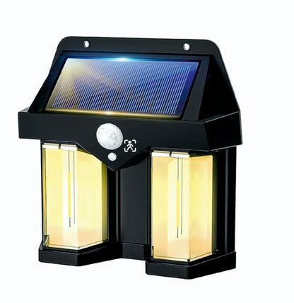 UK-0196 Solar Wall Double Lamp Outdoor Waterproof Up and Down Luminous Lighting, Solar LED Wall Light Induction Lamp Villa Garden Lights Yard Patio Fence Lamps