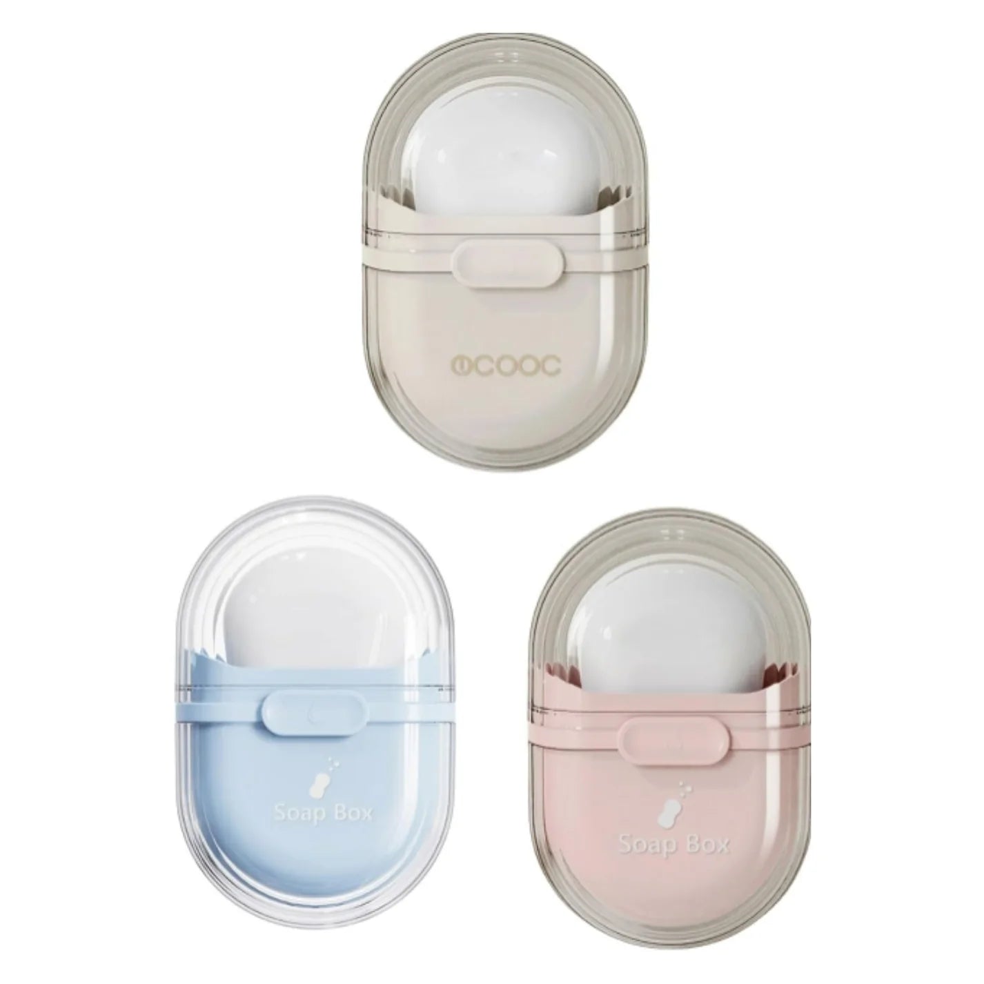 UK-1066 Travel Soap Holder with Lid Compact Soap Container for Bathroom, Travel, Gym & Camping - Stylish Cute Box with Drainage Feature soap Stand for Bathroom(Multicolor)