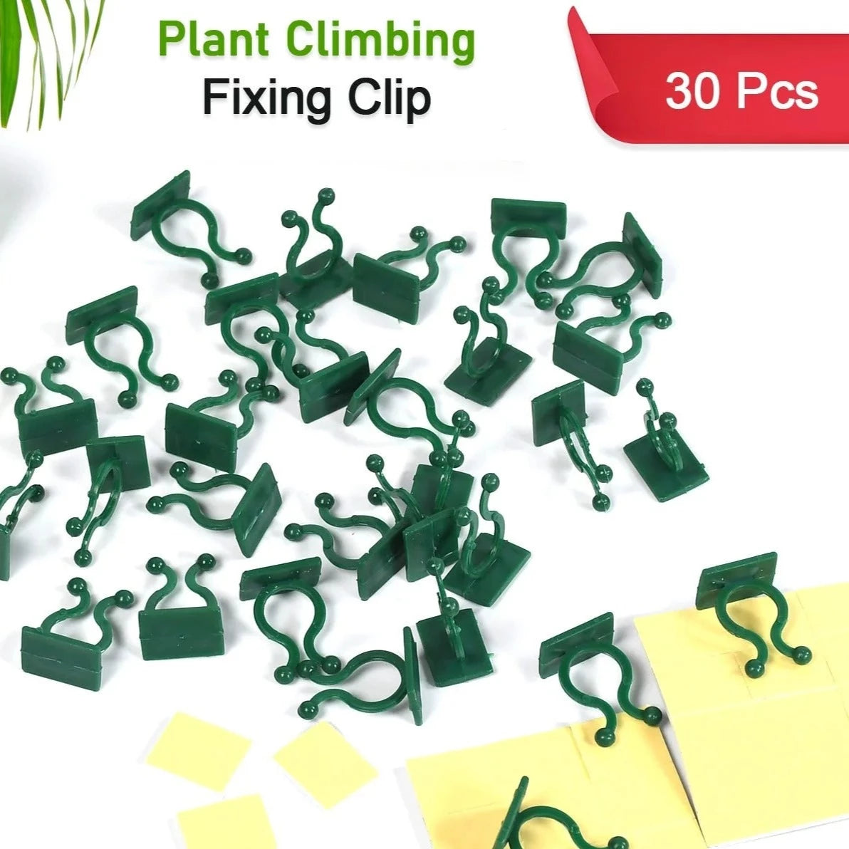 UK-0254 Tree Clip Plant Wall Climbing Fixing Clips, Reusable Self Adhesive Plant Support Garden Twist Clips