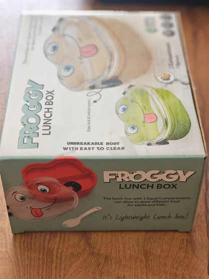 UK-0556 Froggy Fun Lunch Box for Kids with Spoon