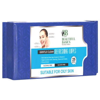 UK-0638 Wipes for Face | Facial Cleansing | Refreshing & Skin Hydration| Soothing for skin | pH Balance & Alcohol Free | Nourishing with Fruit extract | 25 Wipes