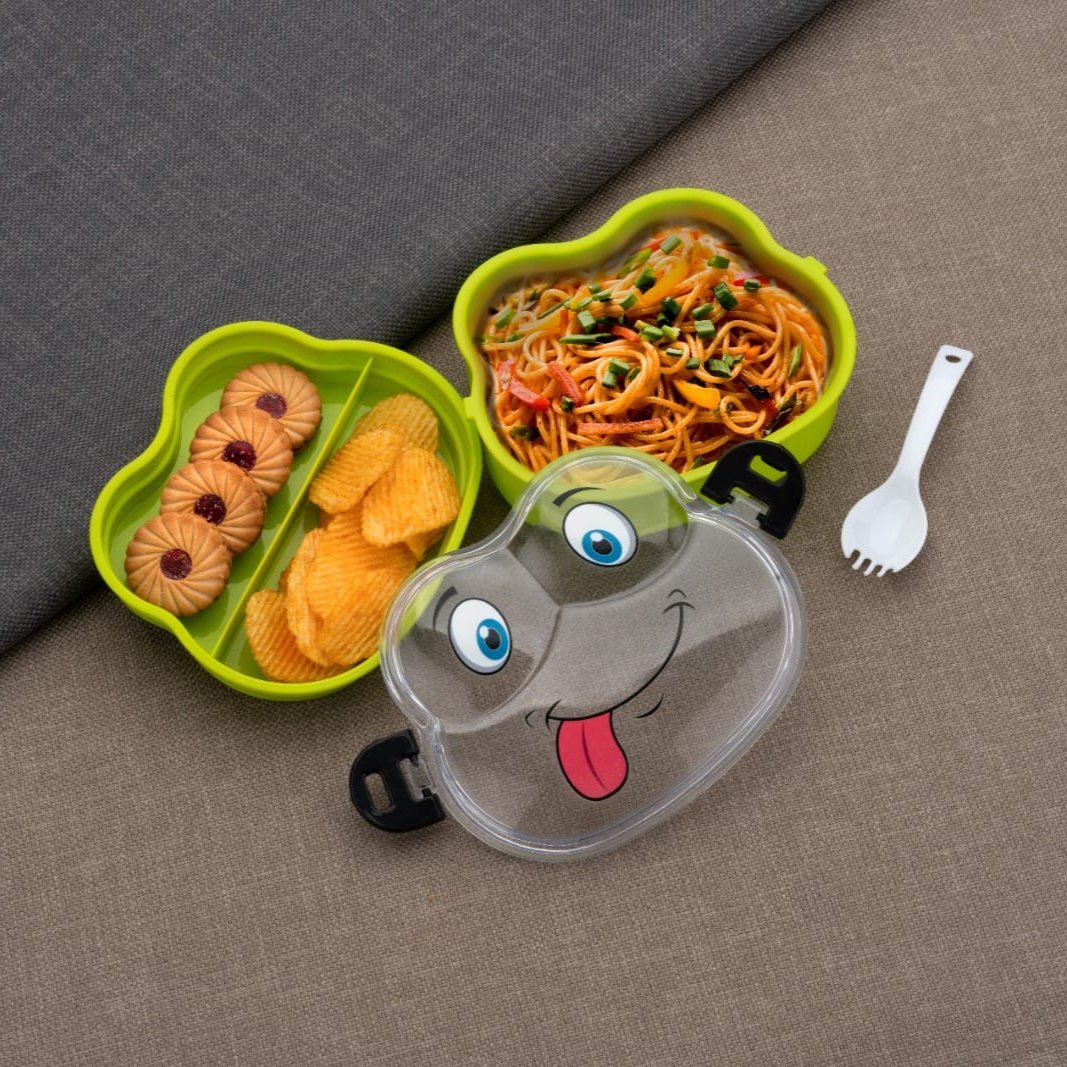 UK-0556 Froggy Fun Lunch Box for Kids with Spoon