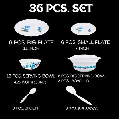 UK-0600 36 Pieces Dinner set  | Dining & Gifting | Plates,Bowls & Spoons