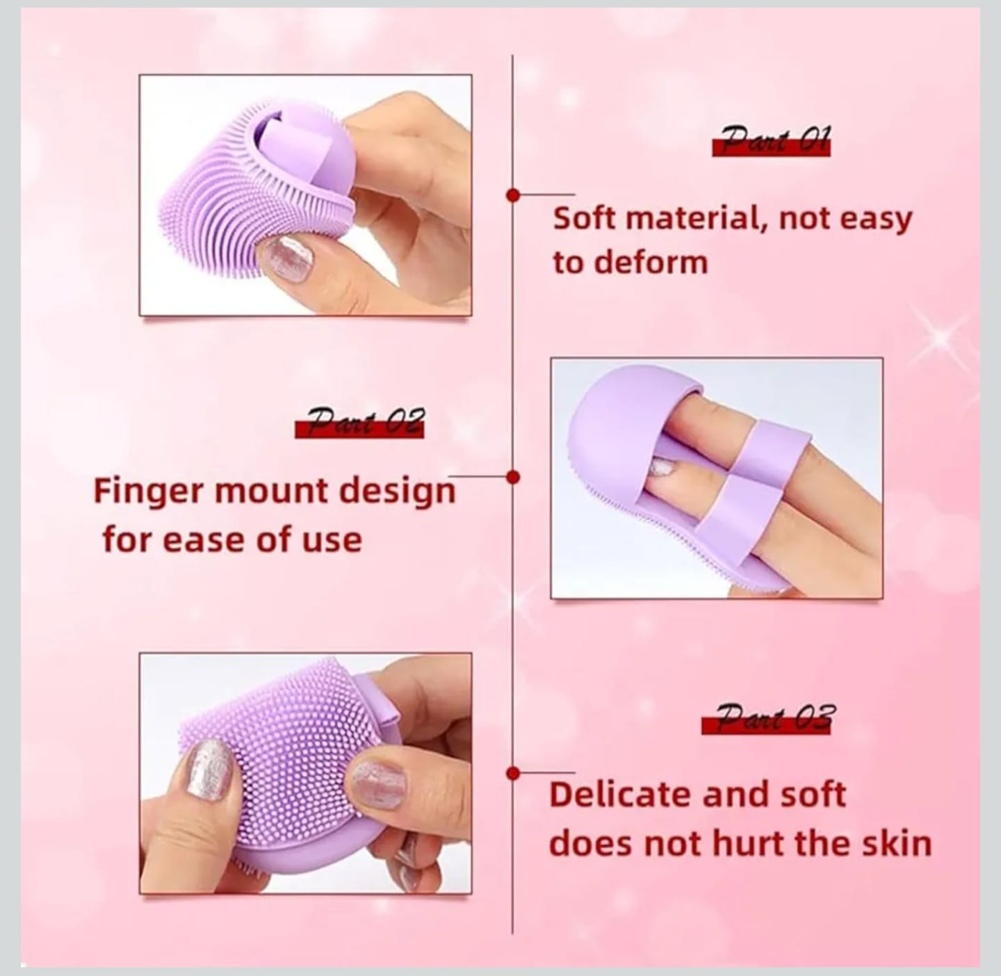 UK-1086 Face Scrubber For Women And Men, Silicone Face Cleansing Brush Face Scrubbers Soft Exfoliators Cleaning Tool, Facial Cleansing Brush For Pimples Blackhead Remover Deep Cleans Skin Care (1Pcs)