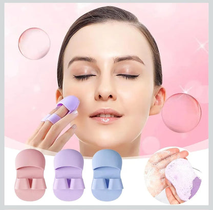 UK-1086 Face Scrubber For Women And Men, Silicone Face Cleansing Brush Face Scrubbers Soft Exfoliators Cleaning Tool, Facial Cleansing Brush For Pimples Blackhead Remover Deep Cleans Skin Care (1Pcs)