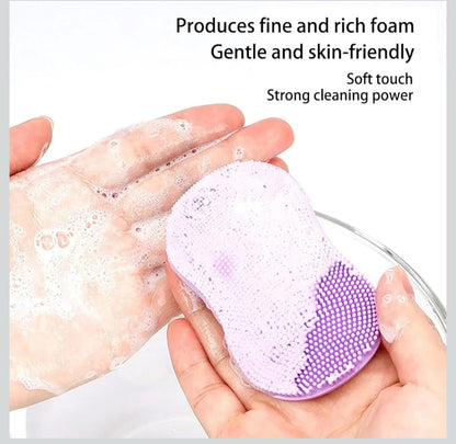 UK-1086 Face Scrubber For Women And Men, Silicone Face Cleansing Brush Face Scrubbers Soft Exfoliators Cleaning Tool, Facial Cleansing Brush For Pimples Blackhead Remover Deep Cleans Skin Care (1Pcs)