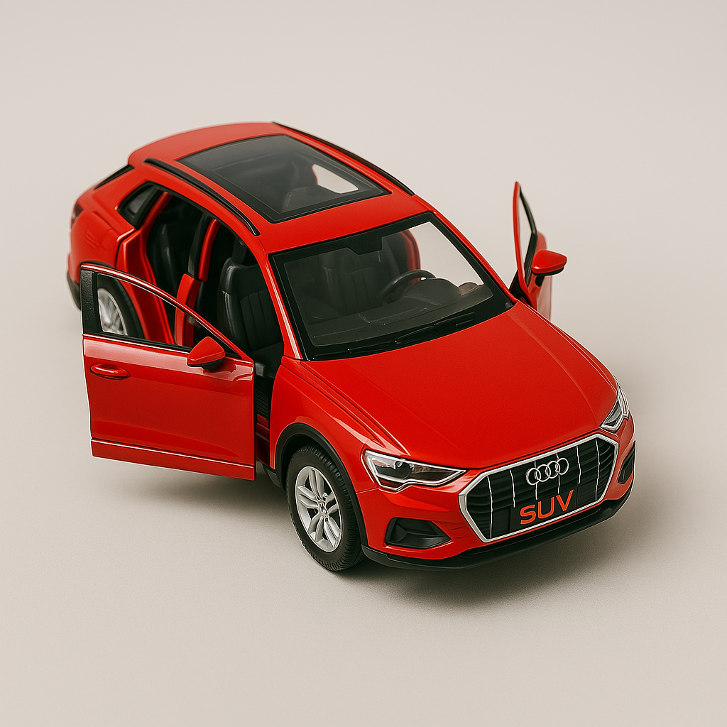 UK-0940 Alloy Metal Pull Back Die-cast Car Scale Model with Sound Light Mini Auto Toy for Kids Metal Model Toy Car with Sound and Light?New Version? (Audi Q8 )