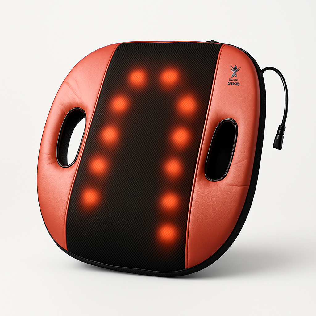UK-0968 back massager cushion with heat function backpain cushion for chair electric back massager for pain relief roller for back massage