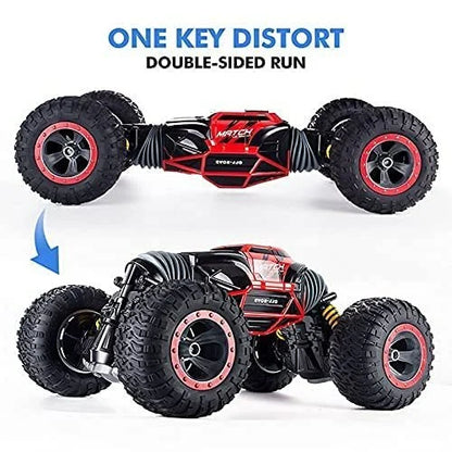 UK-1021 Double Sided Stunt Racing Moka 4-Wheel Drive/ Off Road Rock Crawler Remote Control RC Car with 2.4 GHz for Kids, Boys