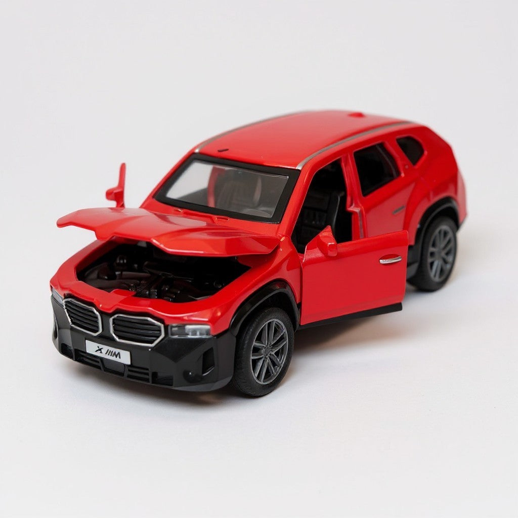 UK-0966 BMW XM Toy Car 1:32  Scale Model,Pull Back Vehicles Alloy Simulation Supercar with Lights and Sound