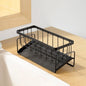 UK-1069 Sink Storage Rack, Kitchen Organiser, Stainless Steel Storage Box with Drip Tray, Suitable for Storing Sponges, Towels and Tea Towels