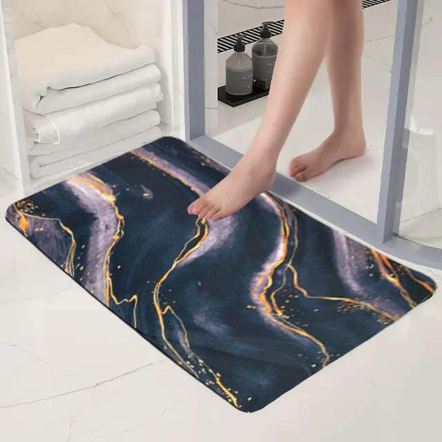 Floor Mat, Doormat, Bathroom Carpet Cushion Mat Bathroom mat Water Absorbing Non Slip Floor mat Quick Drying Water for Home Diatomite Door Mat Soft Silicone Super Absorbent(MULTI-DESIGN)